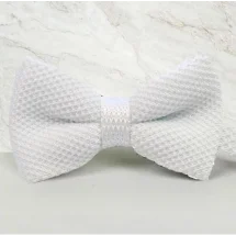 Noeud Papillon Tricot blanc — Costume Privé Paris