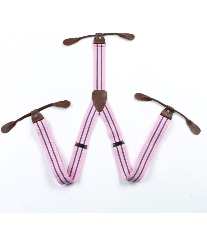 Bretelles rose rayures