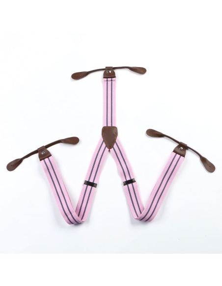 Bretelles rose rayures