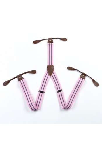 Bretelles rose rayures