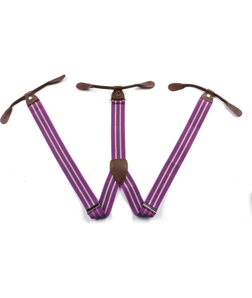 Bretelles violettes rayures