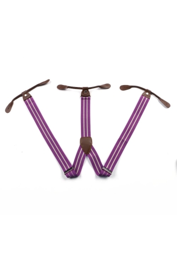 Bretelles violettes rayures
