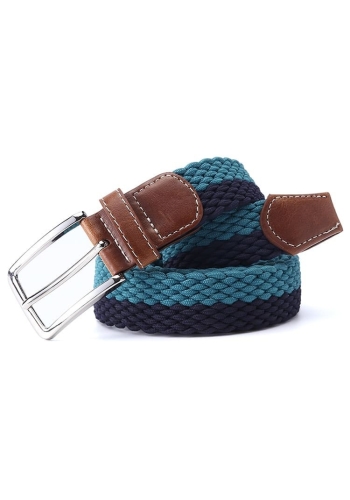 Ceinture Tressée bleu turquoise
