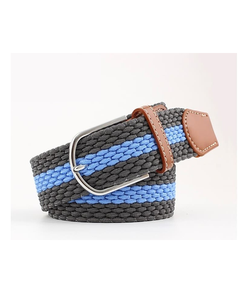 Ceinture Tressée gris bleu