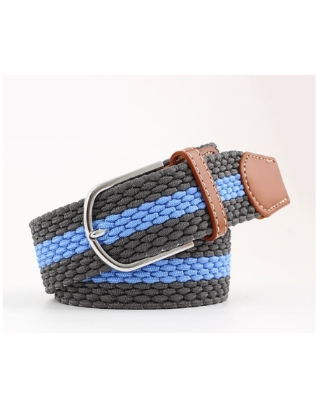 Ceinture Tressée gris bleu