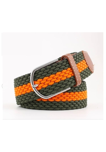 Ceinture Tressée orange vert