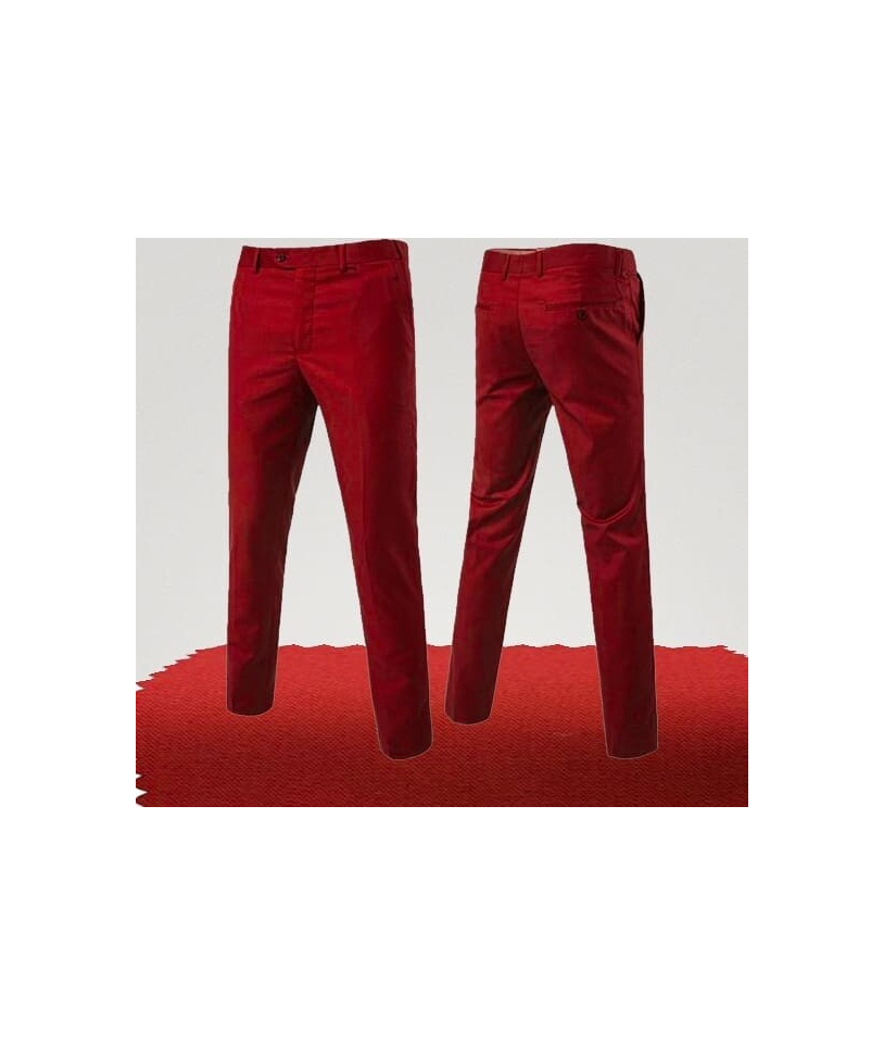 Pantalon Chino Rouge Rubis : Élégance et Confort Assuré