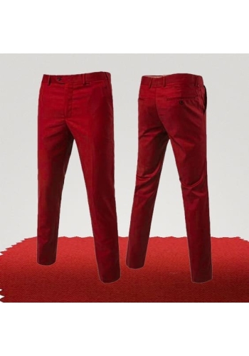 Pantalon Chino Rouge Rubis : Élégance et Confort Assuré