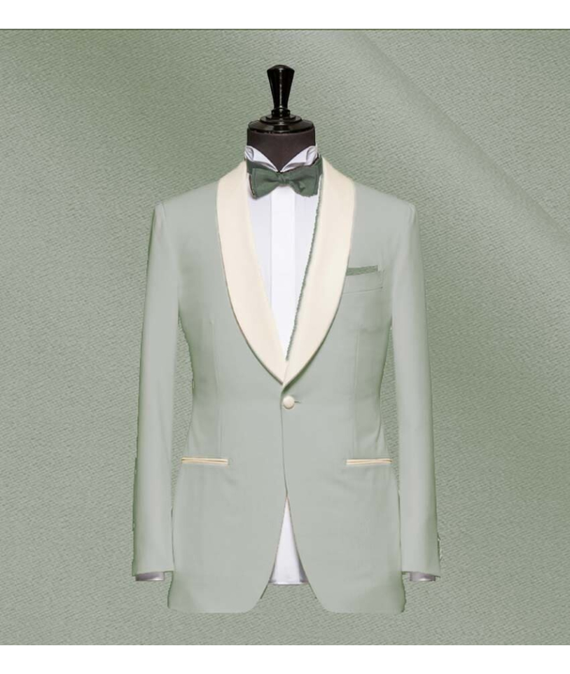 Smoking mariage vert eucalyptus