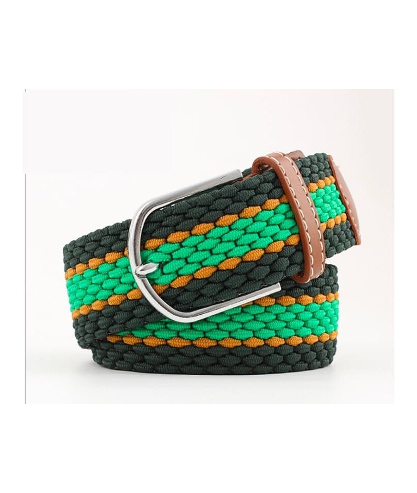 Ceinture Tressée Vert Jaune - Élégance et Style Unique
