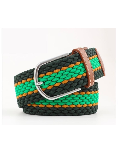 Ceinture Tressée Vert Jaune - Élégance et Style Unique