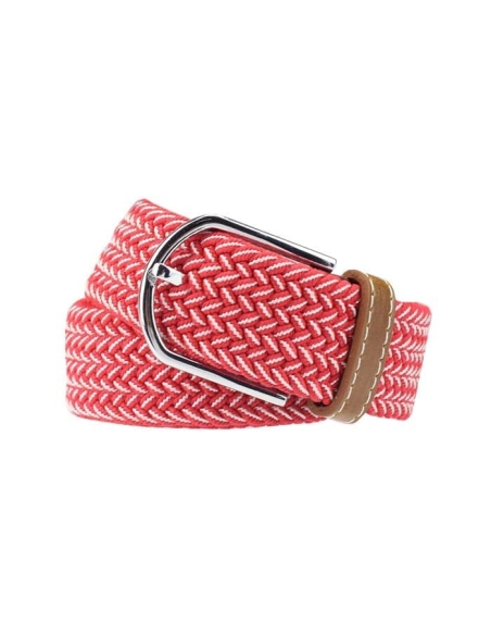 Ceinture Tressée Bicolore Rouge Blanc - Élégance et Style