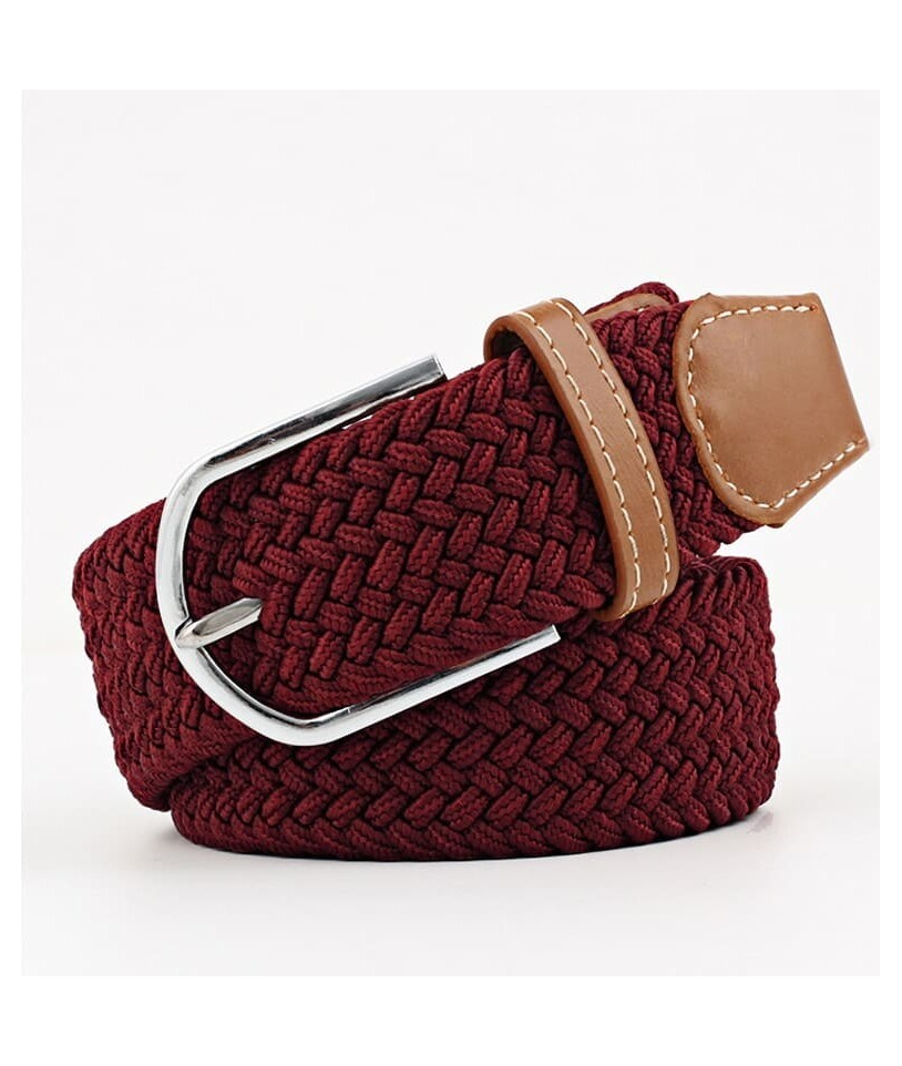 Ceinture Tressée Bordeaux : Élégance et Style Assuré