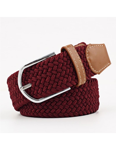 Ceinture Tressée Bordeaux : Élégance et Style Assuré