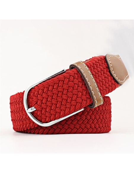 Ceinture Tressée Rouge : Élégance et Confort Assurés