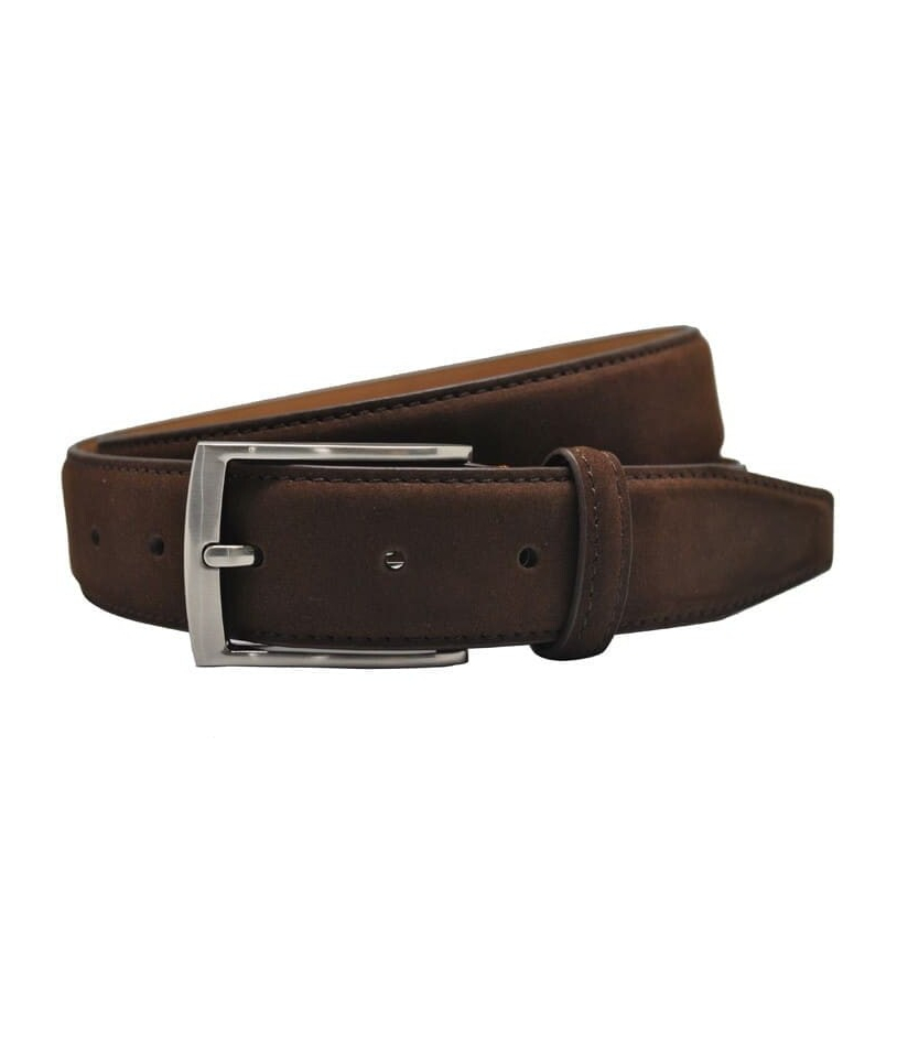 Ceinture en Nubuck Marron - Élégance et Confort Assurés