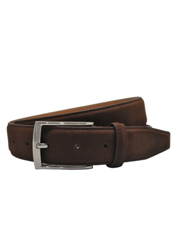 Ceinture en Nubuck Marron - Élégance et Confort Assurés