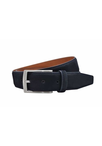 Ceinture en Nubuck Bleu : Élégance et Style Assuré