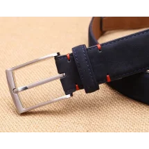 Ceinture en Nubuck Bleu | Costume Privé Paris