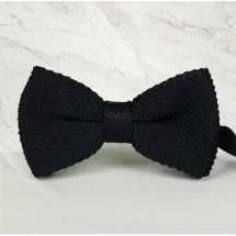 Noeud papillon tricot noir | Costume Privé Paris