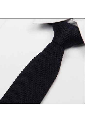 Cravate Tricot Bleu Foncé - Élégance et Style Assuré