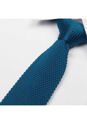 Cravate Tricot Bleu Indigo - Élégance Décontractée | [Marque]