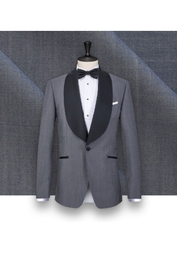 Smoking gris col châle : Élégance et style intemporel