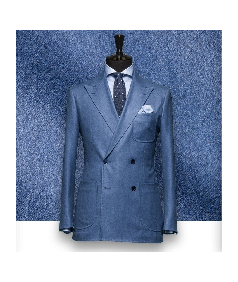 Blazer bleu clair croisé : Élégance et style intemporel