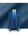 Costume Bleu Indigo 3 Pièces : Élégance | Costume Privé Paris
