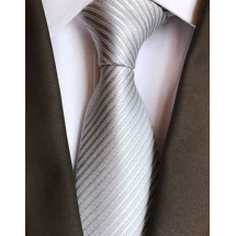 Cravate gris perle | Costume Privé Paris