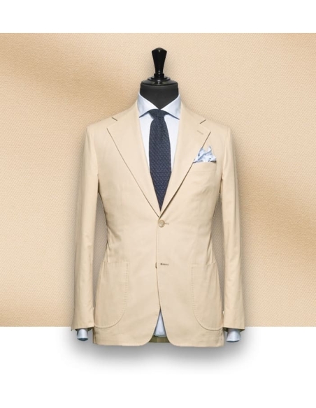 Costume beige coton | Costume Privé Paris
