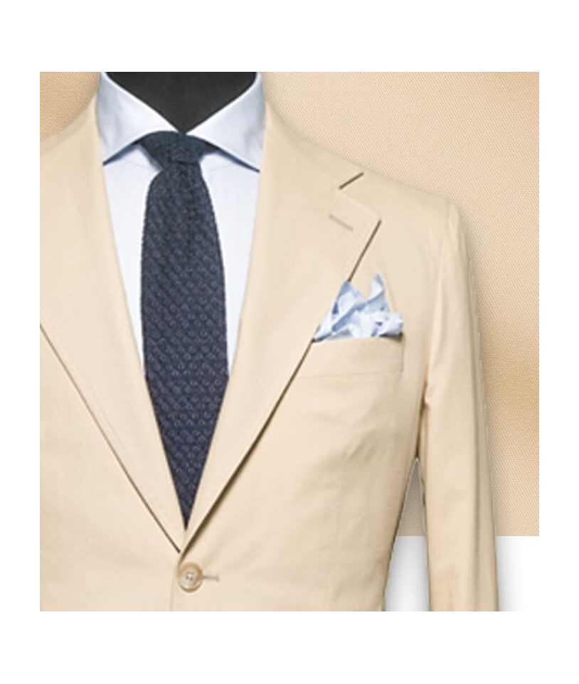 Costume beige en coton élégant et confortable pour hommes