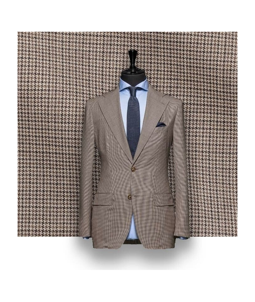 Costume Marron Pied de Poule : Élégance et Style intemp...