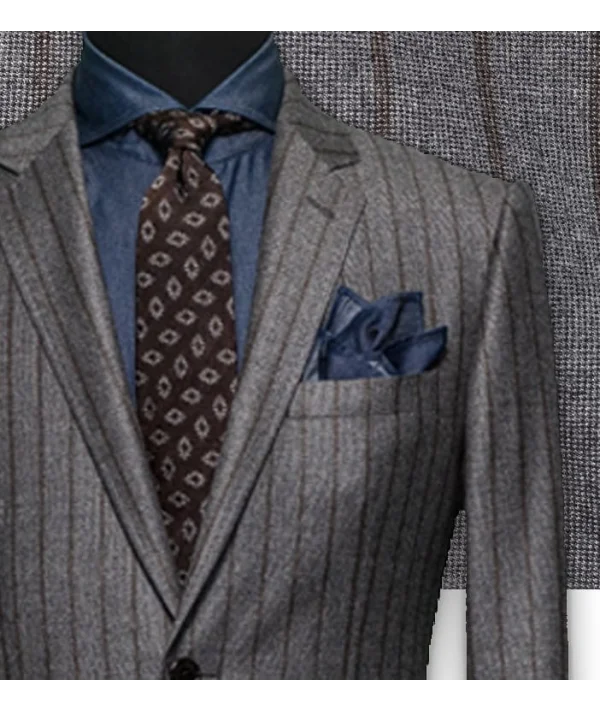 Costume Gris rayures marron | Costume Privé Paris