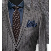 Costume Gris rayures marron | Costume Privé Paris