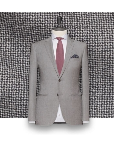 Costume Gris Pied de Poule Clair