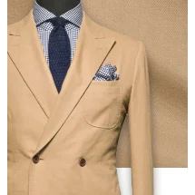 Blazer Beige Sable Croisé — vue alternative coupe sur mesure
