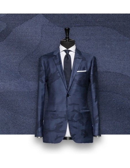 Blazer Bleu Camouflage toutes saisons | Costume Privé Paris