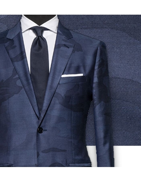 Blazer Bleu Camouflage toutes saisons | Costume Privé Paris