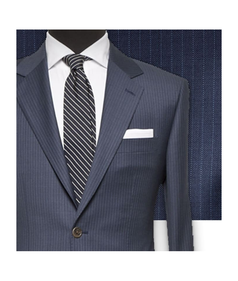 Costume Bleu Fines Rayures : Élégance et Style Assuré