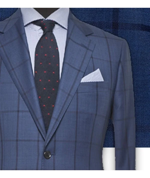 Costume Bleu à Carreaux Foncés | Costume Privé Paris