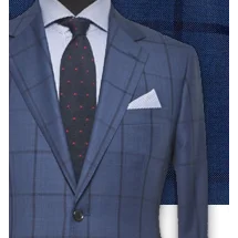 Costume Bleu à Carreaux Foncés | Costume Privé Paris