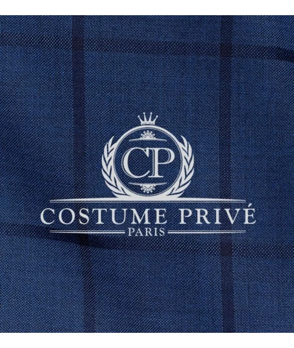 Costume Bleu à Carreaux Foncés | Costume Privé Paris