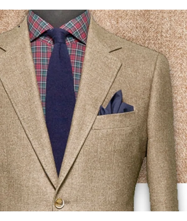 Blazer Marron Chevrons : Élégance et Style | Costume Privé Paris