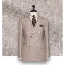 Blazer Beige Flanelle — sur mesure — Costume Privé Paris