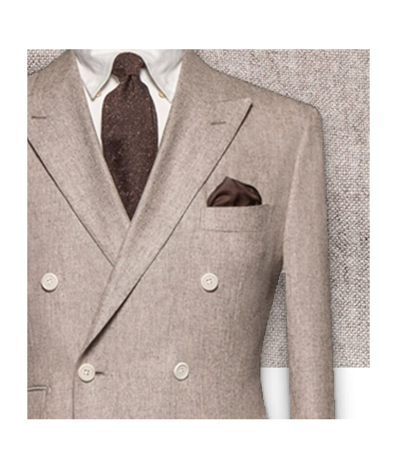 Blazer beige flanelle – Marque Premium – Laine hiver |