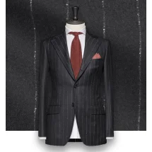 Costume Gris Flanelle Rayures Craie | Costume Privé Paris