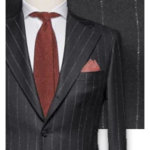 Costume Gris Flanelle Rayures Craie | Costume Privé Paris