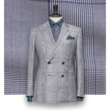 Costume Bleu Prince de Galles clair — sur mesure — Costume Privé Paris