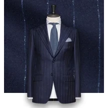 Costume Bleu Flanelle Rayures | Costume Privé Paris